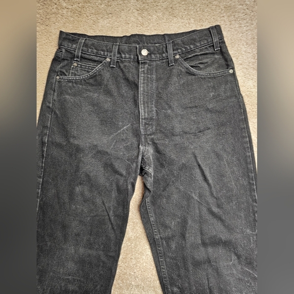 Levi’s 550 Relaxed Fit‎ Orange Tab Black Jeans High Rise Made in USA Size 36 - Picture 2 of 6